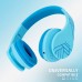 PowerLocus Kids Headphones Over-Ear, Bluetooth Wireless Headphones for Kids,with Microphone, Safe 85DB Volume Limited, Foldable with Carry Case, Audio Cable, Micro SD mode for Online Classes,PC,Phones