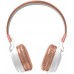 Delton Chroma Wired Headphones with Microphone, Wired On-Ear Headphones with in-Line Mic - 3.5MM Jack, Foldable, Lightweight for iOS and Android Smartphones, Laptops, PC, MP3 (Chroma Rose Gold)