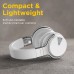 Reverbix E7 Noise Canceling Headphones Overhead Bluetooth Headphones with Mic for Phone-Call, Comfortable Wireless Headphones &amp; Light Weight, Deep Bass, 35-Hour Battery Life, White